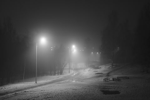 Misty night